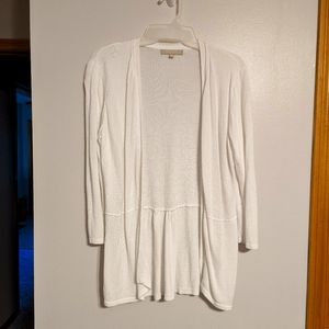 White Sweater Cardigan women's large